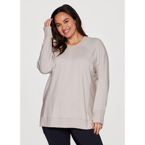 RBX Active Women's Ultra Lightweight French Terry Pullover Long Sleeve Yoga Tunic with Thumbholes - 1 of 4