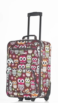 Navy and Yellow Softside 2-Piece Rolling Luggage Set