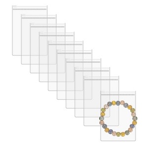 Unique Bargains Necklace Ring Earring Storage Self-Seal Transparent Jewelry Bags 10 Pcs - 1 of 4