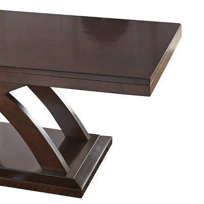 Jocelyn Espresso Cherry Rectangular Wood Cocktail Table