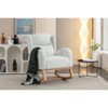 CAVINAS Velvet Glider Rocking Chair,Modern Upholstered Rocking Chairs with High Backrest,Nursery Accent Chair for Bedroom - 2 of 4