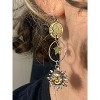 Sun, Moon & Star Dangle Earrings: Greek Mythology Asymmetric Design - 2 of 4