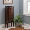 Verona Traditional Wood 6 Lined drawer Top Lift Side Open Jewelry Armoire Espresso - Powell - image 2 of 4