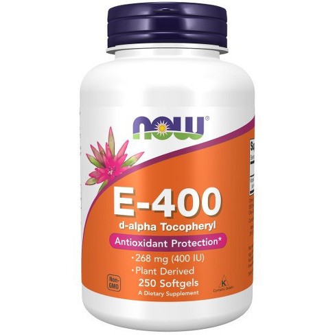 E-400 IU-Alpha Tocopheryl by Now Foods  -  250 Softgel - image 1 of 3