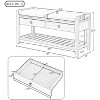 Acekool 35.4" Farmhouse Storage Bench with Cushion, 2-Tier Entryway Bench with Shelf & 2 Drawers for Bedroom, Hallway, Living Room, Espresso - 2 of 4