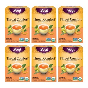 Yogi Tea - Throat Comfort 6 Pack - 96 Organic Herbal Tea Bags - 1 of 3