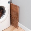Kumasinova Laundry Hamper with Lid,100/160 L PE Rattan Laundry Basket with Optional Wheels & Removable Liner for Bathroom,Foldable Design - 2 of 4