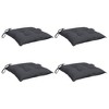 vidaXL Chair Cushion Non Slip Outdoor Patio Seat Cushion Pad Oxford Fabric - Anthracite 19.7" x 19.7" x 2.8" 4-Pack - 3 of 4