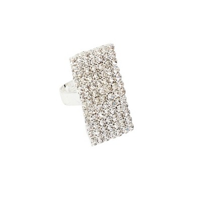 SOHI Women's Gold Bling Bar Statement Ring