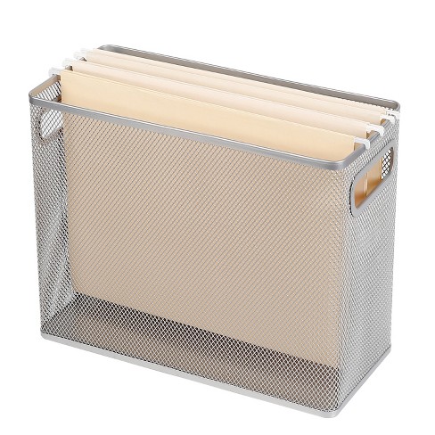 Silver Mesh Stackable Storage Bins