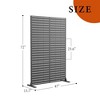 72" H Metal Privacy Screen for Outdoor, Freestanding Decorative Privacy Screen with Stable Base, Metal Fence Panel for Balcony Patio Garden - 2 of 4