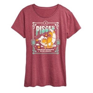 Women's - Garfield - Pisces Dreamers Do Not Disturb Short Sleeve Graphic T-Shirt - 1 of 4