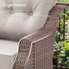 Buenhomino Wicker Patio Furniture Set-All Weather Rattan Patio Sofa Set with Swivel Rocker Chairs Outdoor Conversation Set for Deck Lawn Porch - 3 of 4