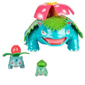 Pokémon Select Bulbasaur Evolution 3 Pack- Features 2-Inch Bulbasaur, 3-Inch Ivysaur & 12-Inch Venusaur Battle Figures-Gift for Kids Boys Girls & Fans - 1 of 4