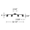 Pro Track 4-Light Heads LED Ceiling or Wall Track Light Fixture Kit GU10 Dimmable Directional Adjustable Black Modern Kitchen Bathroom 32 1/4" Wide - 4 of 4