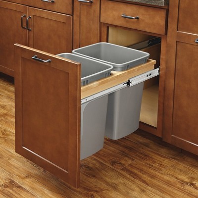 Silver Maple Pull-Out Soft-Close Trash Can System