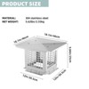 Chimney Cap, Outside Roof Rain Cap,Stainless Steel Fireplace Exhaust Cap, Exterior Stove Pipe Cap, Easy Installation, Adjustable Roof Cap for Vent - 2 of 4