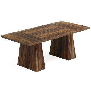 Resenkos Computer Desk, Office Desk, Study Desk,63" Executive Desk, Modern Office Computer Desk Workstations,Dark Brown - 1 of 4