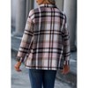 Coolmee Women's Fall Clothes Plaid Jacket Lapel Collar Long Sleeve Button Down Shirts Fashion Jacket with Pockets - 4 of 4