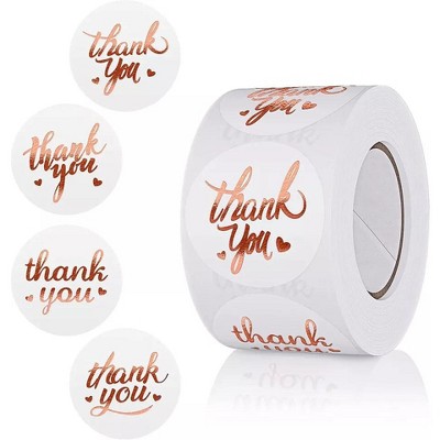 Kitcheniva 1000Pcs 1.5" Thank You Stickers Labels With Gold Foil Design