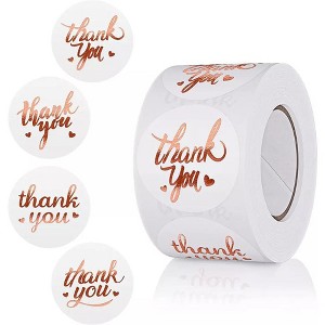 Kitcheniva 1000Pcs 1.5" Thank You Stickers Labels With Gold Foil Design - 1 of 4