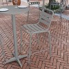 Flash Furniture Lila Commercial Metal Indoor-Outdoor Restaurant Bar Height Stool with Metal Triple Slat Back - image 4 of 4