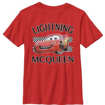 Boy's Cars Lightning McQueen Portrait T-Shirt
