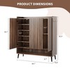 Large Shoe Cabinet with 3 Doors, 6-Tier Entryway Shoe Storage Cabinet with Adjustable Shelves - 2 of 4