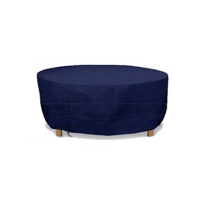Eevelle Meridian Round Table-Ottoman Cover-80"x 30" - 1 of 4