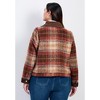 Avenue Women's Plus Size Joss Plaid Cropped Jacket - image 3 of 4