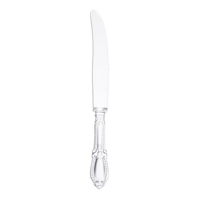 Smarty Had A Party Clear Baroque Plastic Dinner Knives - 480 pcs