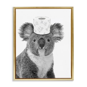Stupell Industries Koala & Toilet Paper Bathroom, 31" x 25" - 1 of 4