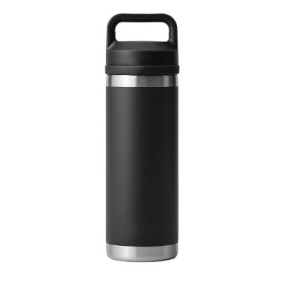 Stainless Steel with Chug Cap 18 oz Bottle, Vacuum Insulated, Black
