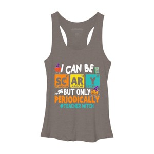 Women's Design By Humans I Can Be Scary But Only Periodically Science Halloween Gifts By lenxeemyeu Racerback Tank Top - 1 of 3