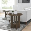 NicBex Modern Round Coffee Table with Cross Hollow Base,Small Side Table,Simple Center Table for Livng Room - 3 of 4