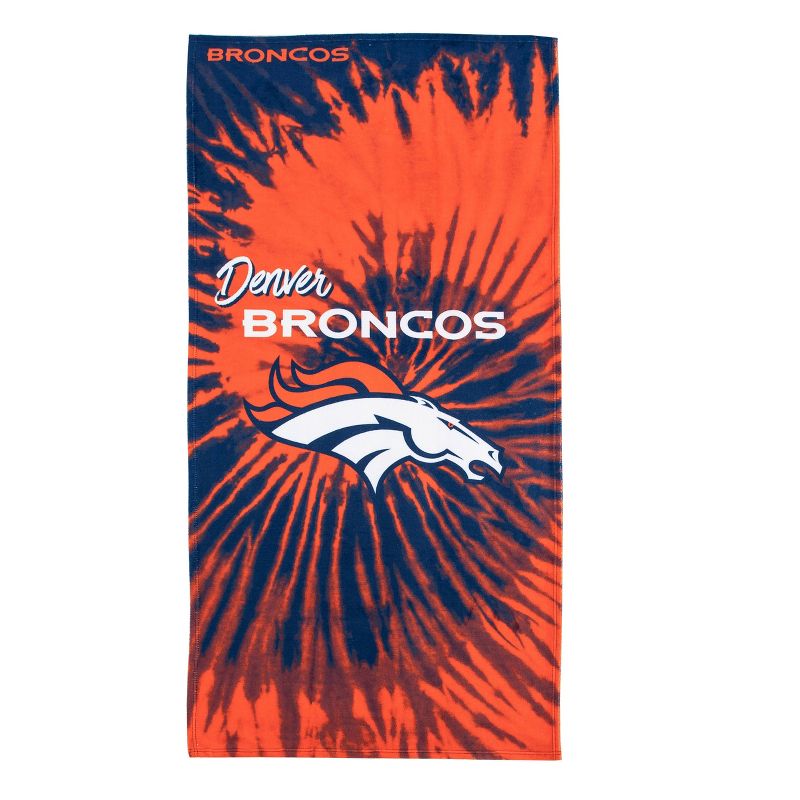 NFL Denver Broncos Pyschedelic Beach Towel, 1 of 7