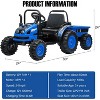 12V Kids Ride-On Tractor with Trailer, Electric Tractor w/ Remote, Music, USB, LED Lights & Safety Belt, Unload Button - 2 of 4