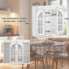 Wood Wall Storage Cabinet With 2 Sliding Barn Door, Rustic 3-Tier Vintage Storage Cabinet With Adjustable Shelves for Kitchen Dining Room Bathroom - 3 of 4