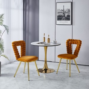 CAVINAS Modern Dining Chair with Upholstery Backrest and Seat,Chairs for Dining Room with Open Back Design,Set of 2/4 - 1 of 4