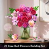 Clemas 21 Rose Red Flower Botanical Building Block Set for Adults and Kids Aged 12+(832 PCS) - 2 of 4
