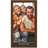 PosterPalooza | Panoramic Simple Brown Picture Frame - UV Acrylic, Foam Board Backing, Hanging Hardware - 2 of 4