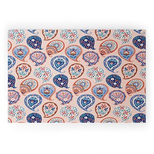 Pimlada Phuapradit Floral Paisley Half Drop Looped Vinyl Welcome Mat - Society6 - 1 of 4