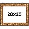 PosterPalooza | Modern Shadow Box 1" Depth Gold Picture Frame - UV Acrylic, Backing Board, Hanging Hardware - 2 of 4