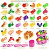 100 Pcs Play Food Set , Pretend Food Toy, Play Kitchen Toys with 2 Baskets, Christmas Birthday Gift - 2 of 4