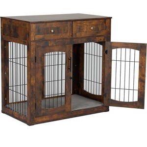 Stunning Decorative Dog Crate With Cushion Seat image