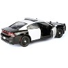 2023 Dodge Charger Pursuit Police Car Black & White "Law Enforcement and Public Service" 1/24 Diecast Model Car by Motormax - 4 of 4