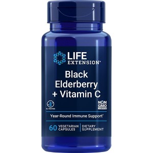 Black Elderberry + Vitamin C by Life Extension  -  60 VegCap - 1 of 2