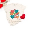 Simply Sage Market Women's Distressed Smiley Hearts Short Sleeve Garment Dyed Tee - 2 of 4