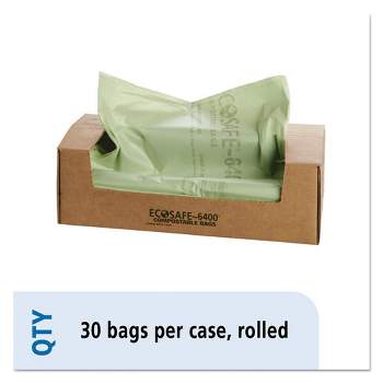 Stout by Envision EcoSafe-6400 Bags, 64 gal, 0.85 mil, 48" x 60", Green, 30/Box