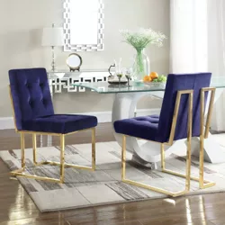 Set of 2 Pierre Dining Chair Navy - Chic Home Design